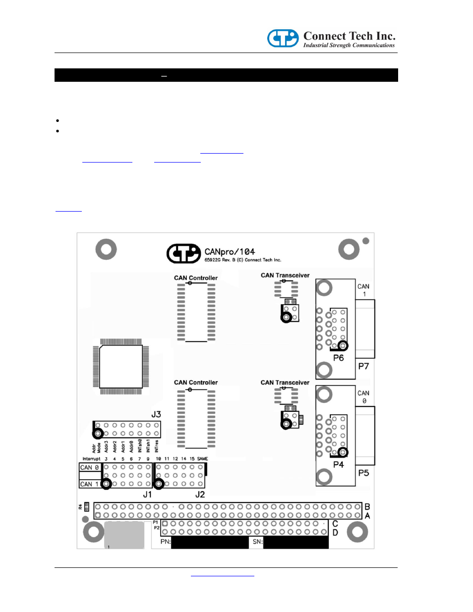 Hardware installation – rev a & b, Canpro/104 opto diagrams | Connect Tech CANPRO CTIM-00043 User Manual | Page 18 / 25