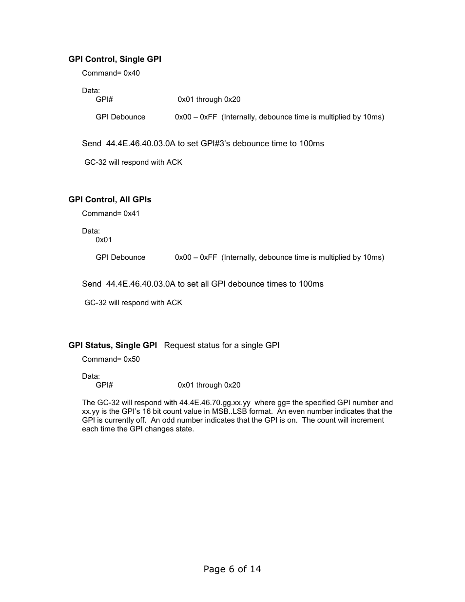 DNF Controls GC-32 GPIO Controller User Manual | Page 6 / 14