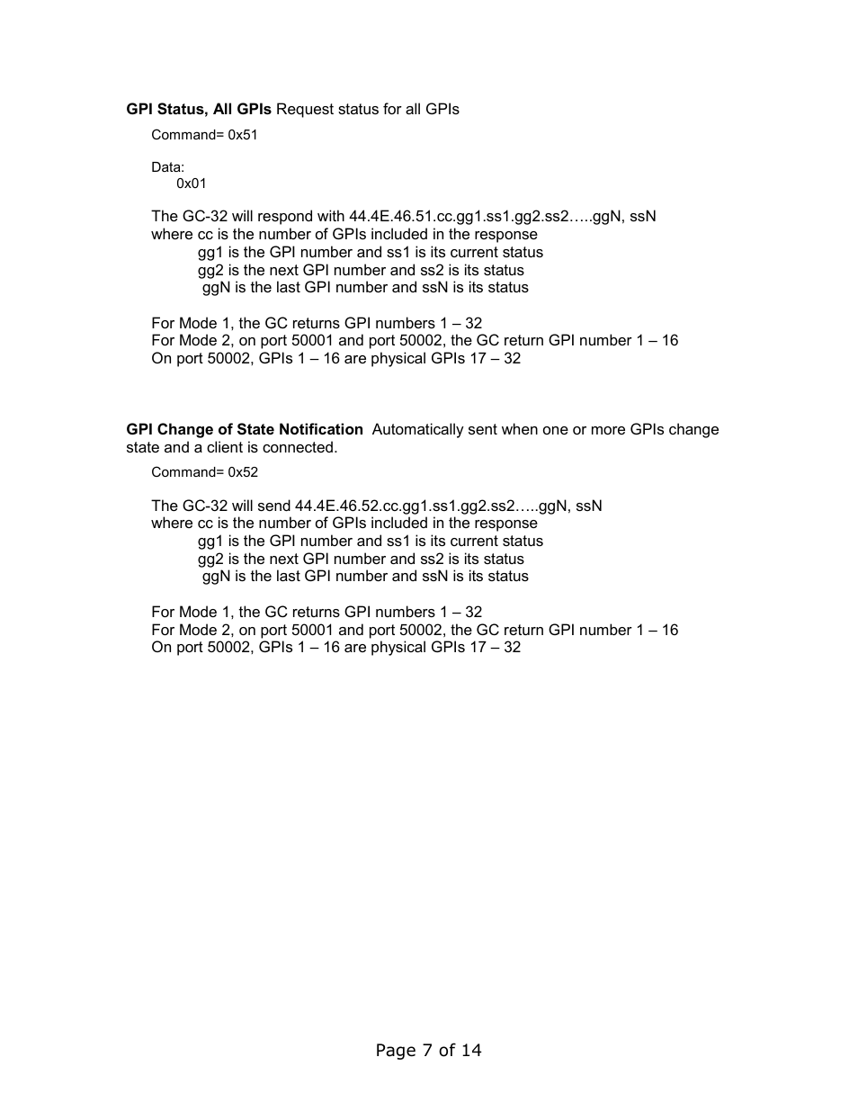 DNF Controls GC-32 GPIO Controller User Manual | Page 7 / 14