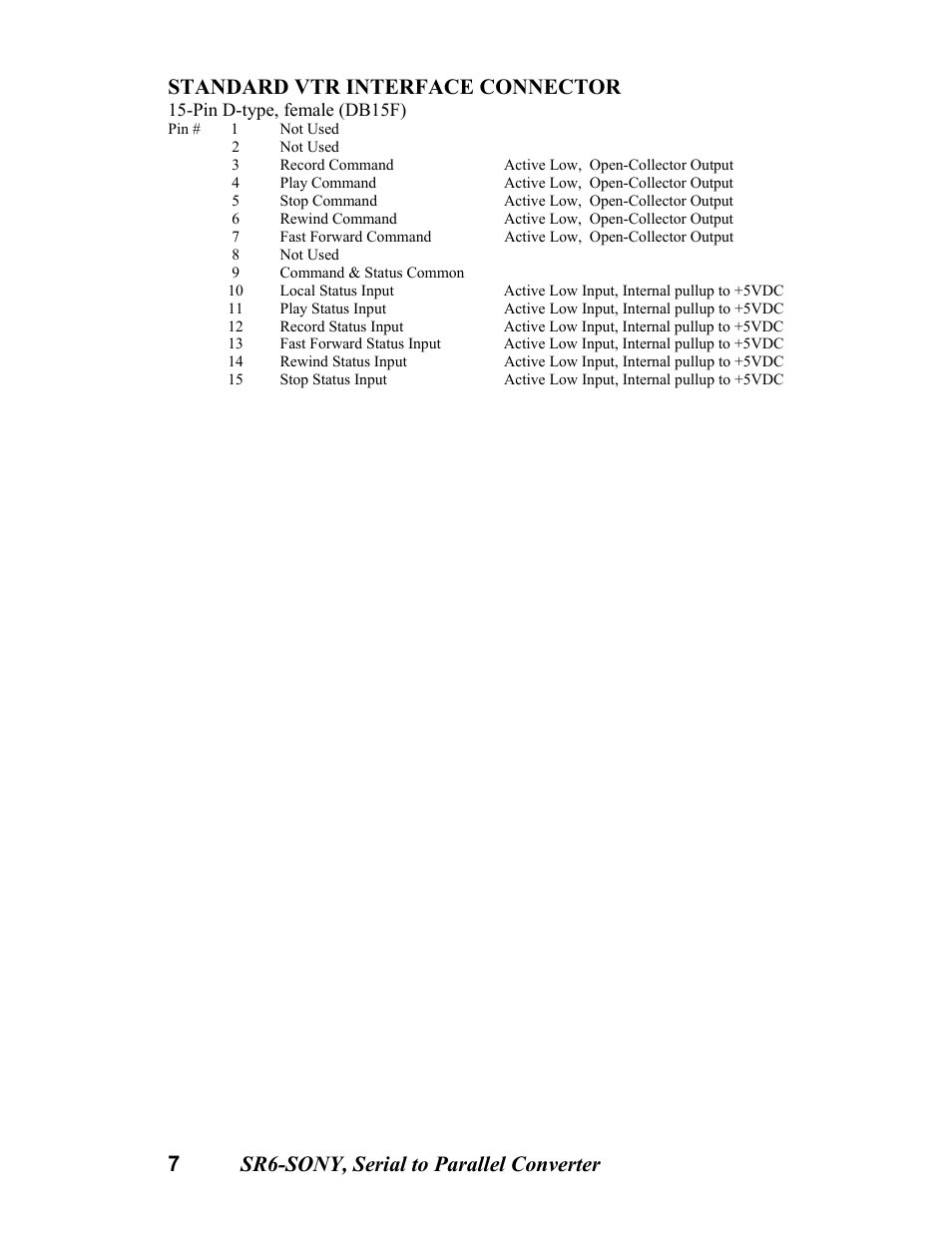 DNF Controls SR6-SONY User Manual | Page 7 / 9