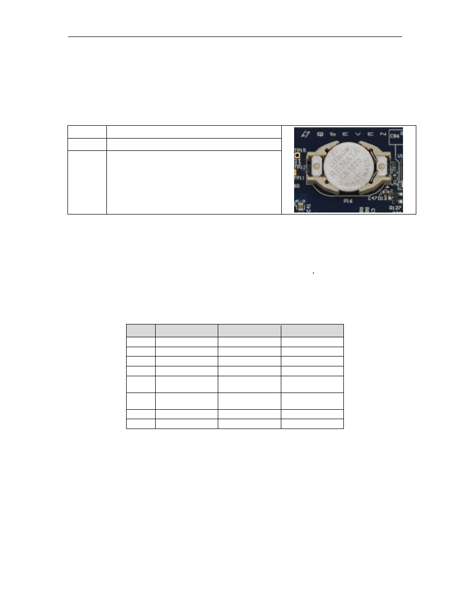 Battery, Description, Connector & leds | Hardware installation | Connect Tech PCIE/104 User Manual | Page 23 / 27