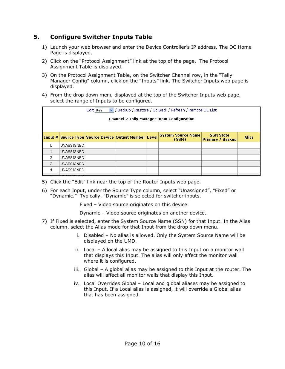 DNF Controls Tally Manager User Manual | Page 10 / 16