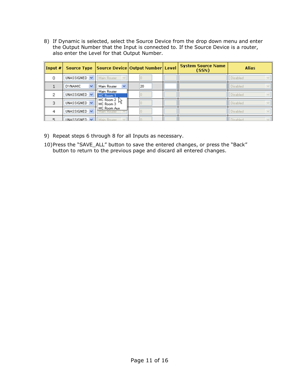 DNF Controls Tally Manager User Manual | Page 11 / 16