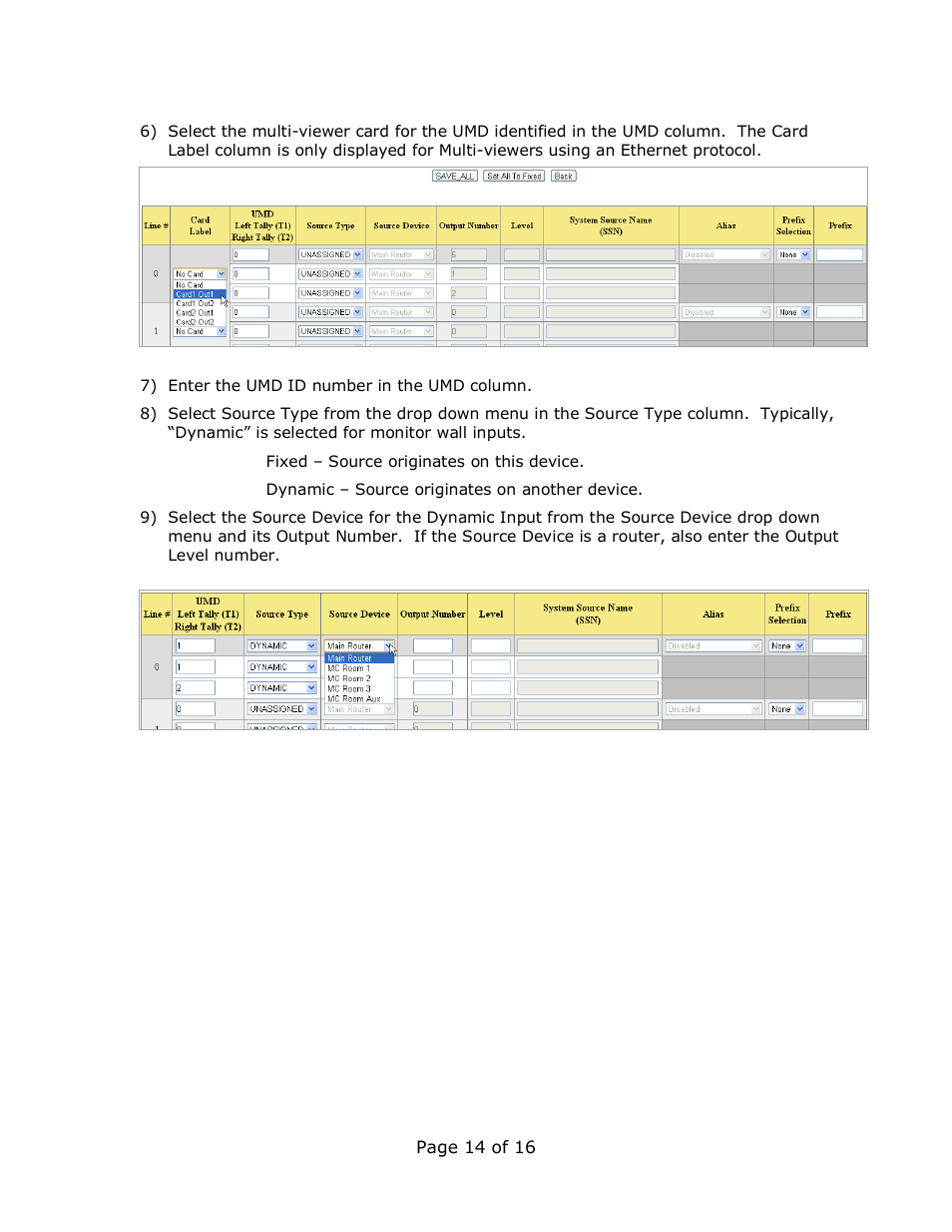 DNF Controls Tally Manager User Manual | Page 14 / 16