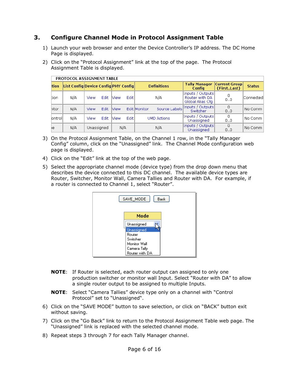 DNF Controls Tally Manager User Manual | Page 6 / 16