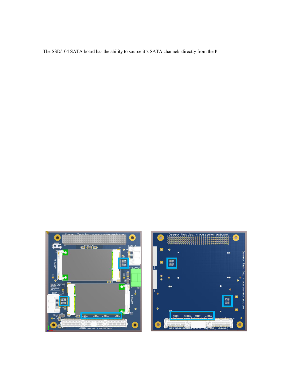 Using sata port from the pcie/104 type 2 bus | Connect Tech SSD/104 User Manual | Page 11 / 12