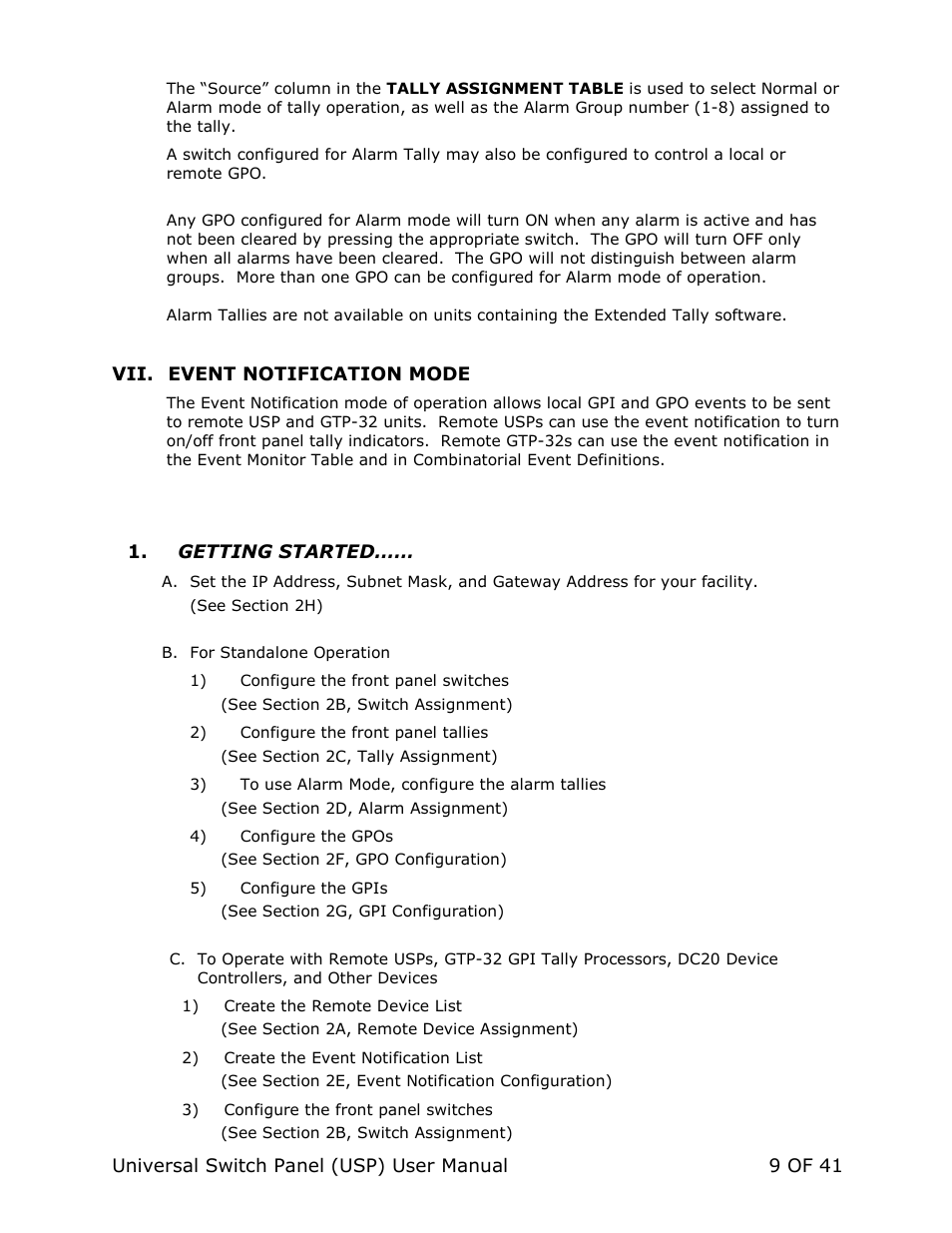 DNF Controls Universal Switch Panel (USP-8, USP-8D, & USP-16) User Manual | Page 11 / 43