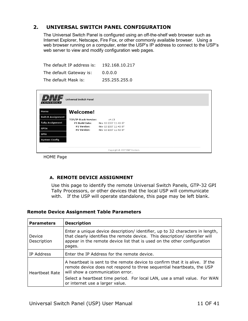 DNF Controls Universal Switch Panel (USP-8, USP-8D, & USP-16) User Manual | Page 13 / 43