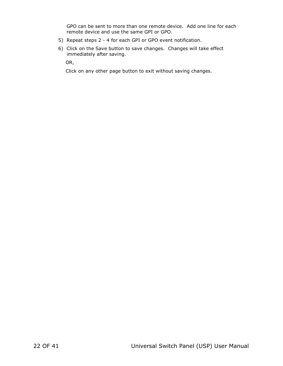 DNF Controls Universal Switch Panel (USP-8, USP-8D, & USP-16) User Manual | Page 24 / 43