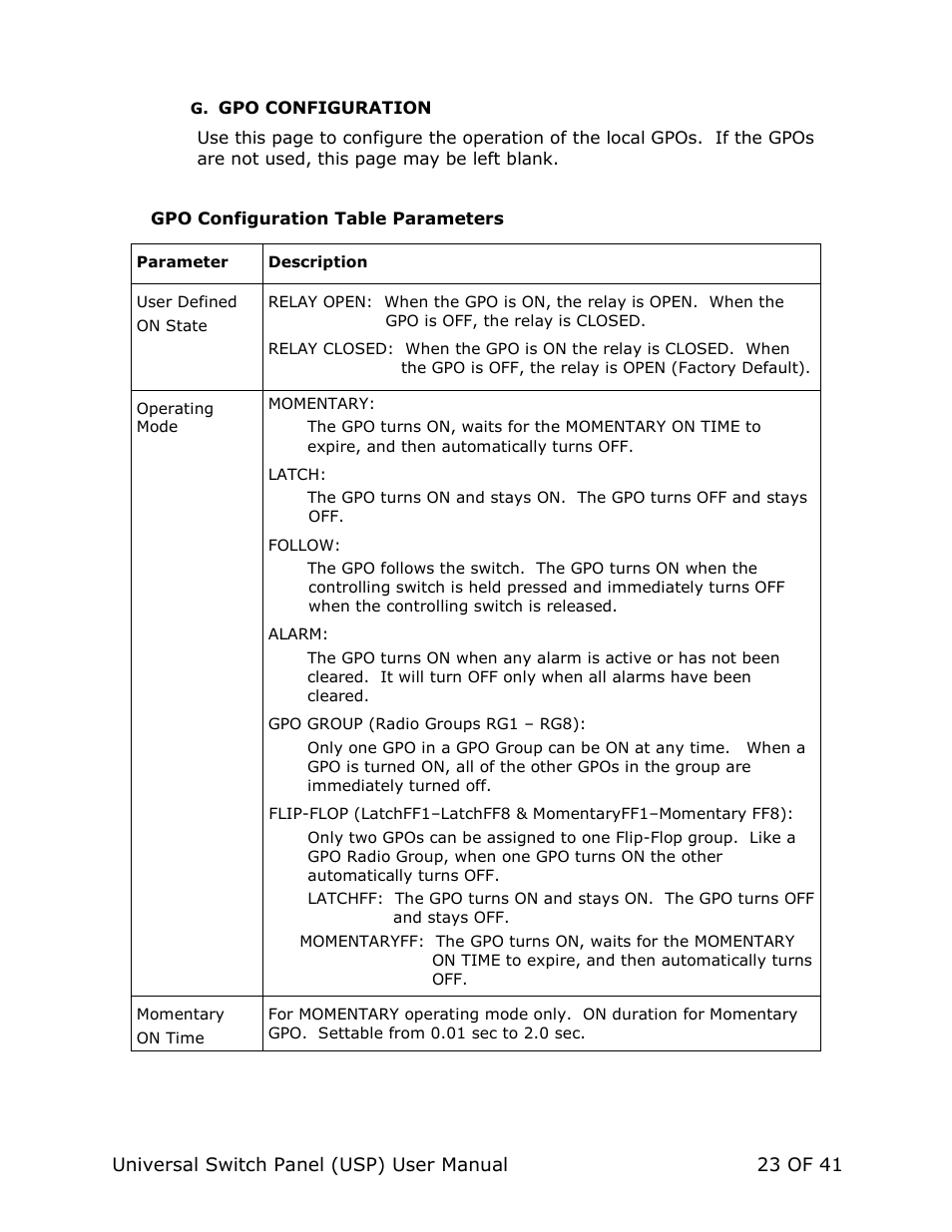 DNF Controls Universal Switch Panel (USP-8, USP-8D, & USP-16) User Manual | Page 25 / 43