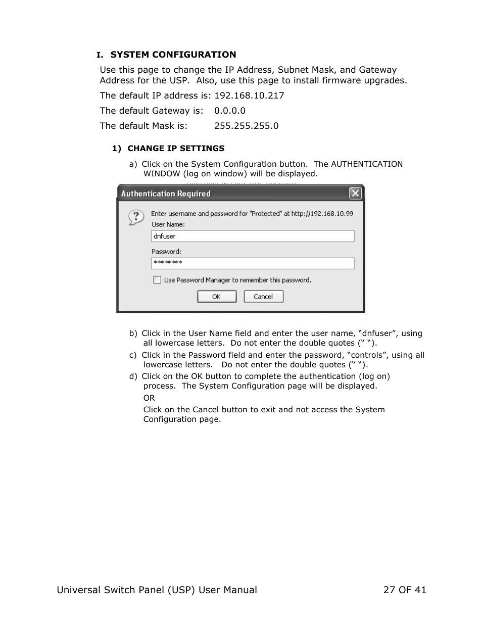 DNF Controls Universal Switch Panel (USP-8, USP-8D, & USP-16) User Manual | Page 29 / 43