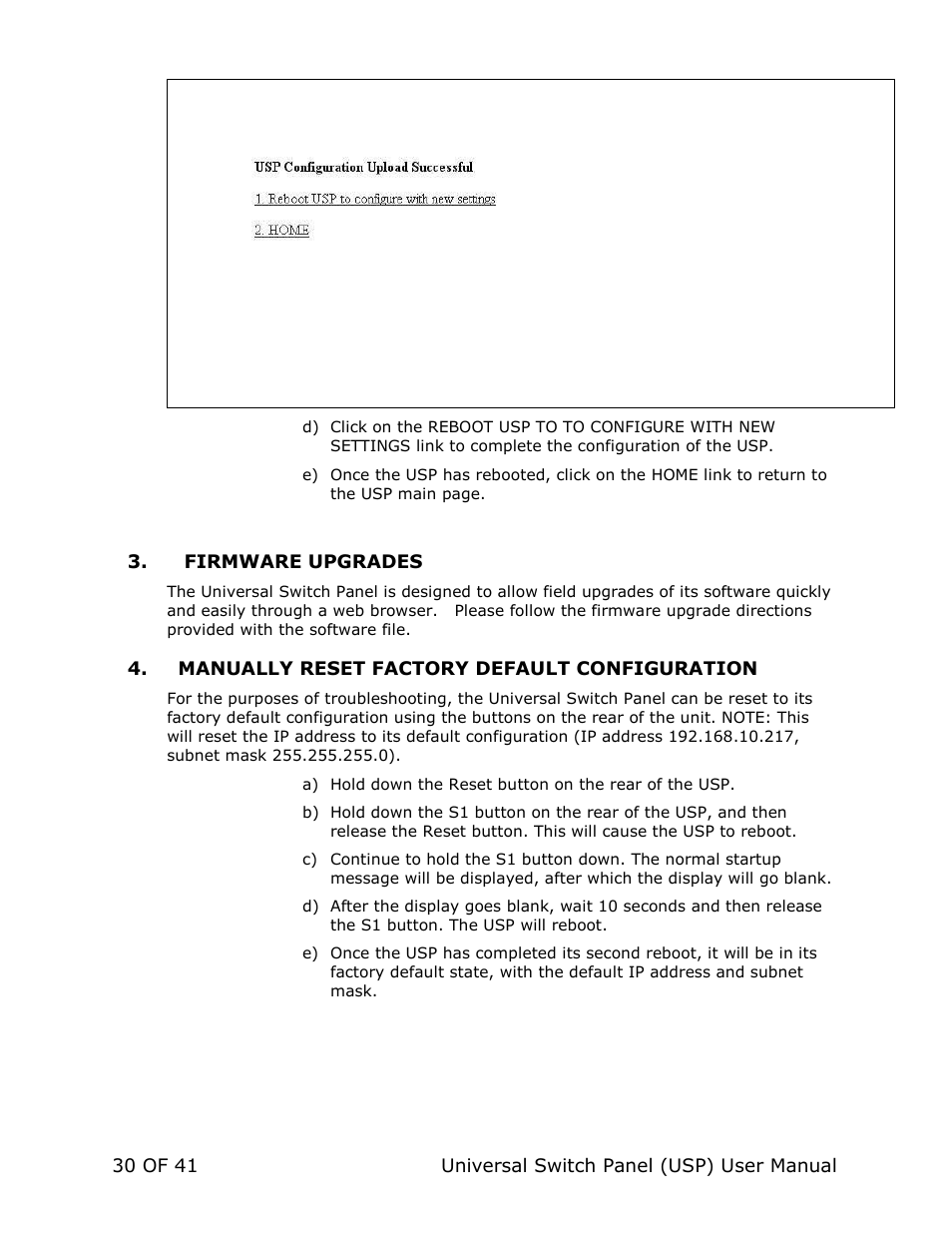 DNF Controls Universal Switch Panel (USP-8, USP-8D, & USP-16) User Manual | Page 32 / 43