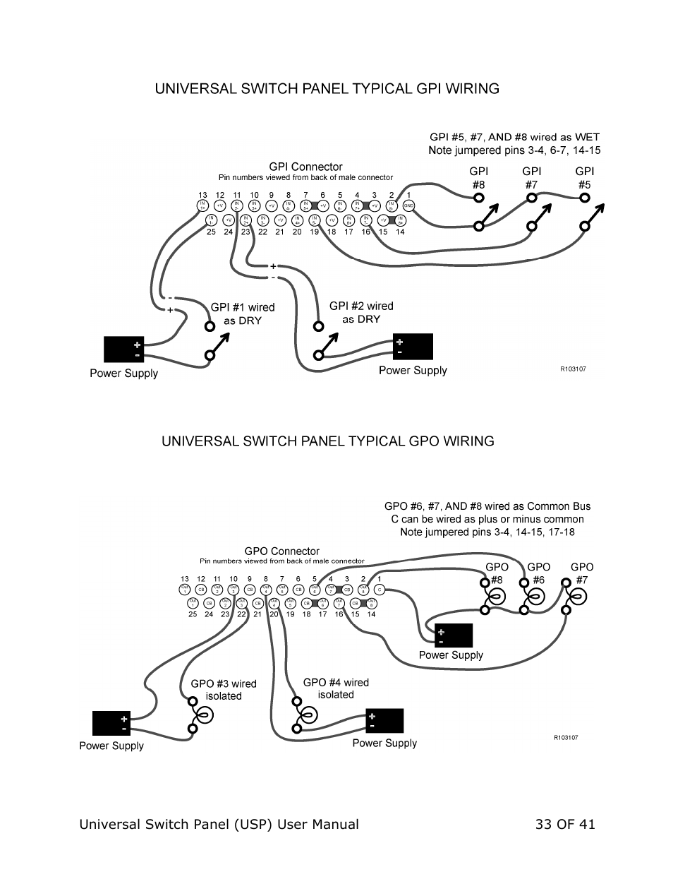 DNF Controls Universal Switch Panel (USP-8, USP-8D, & USP-16) User Manual | Page 35 / 43
