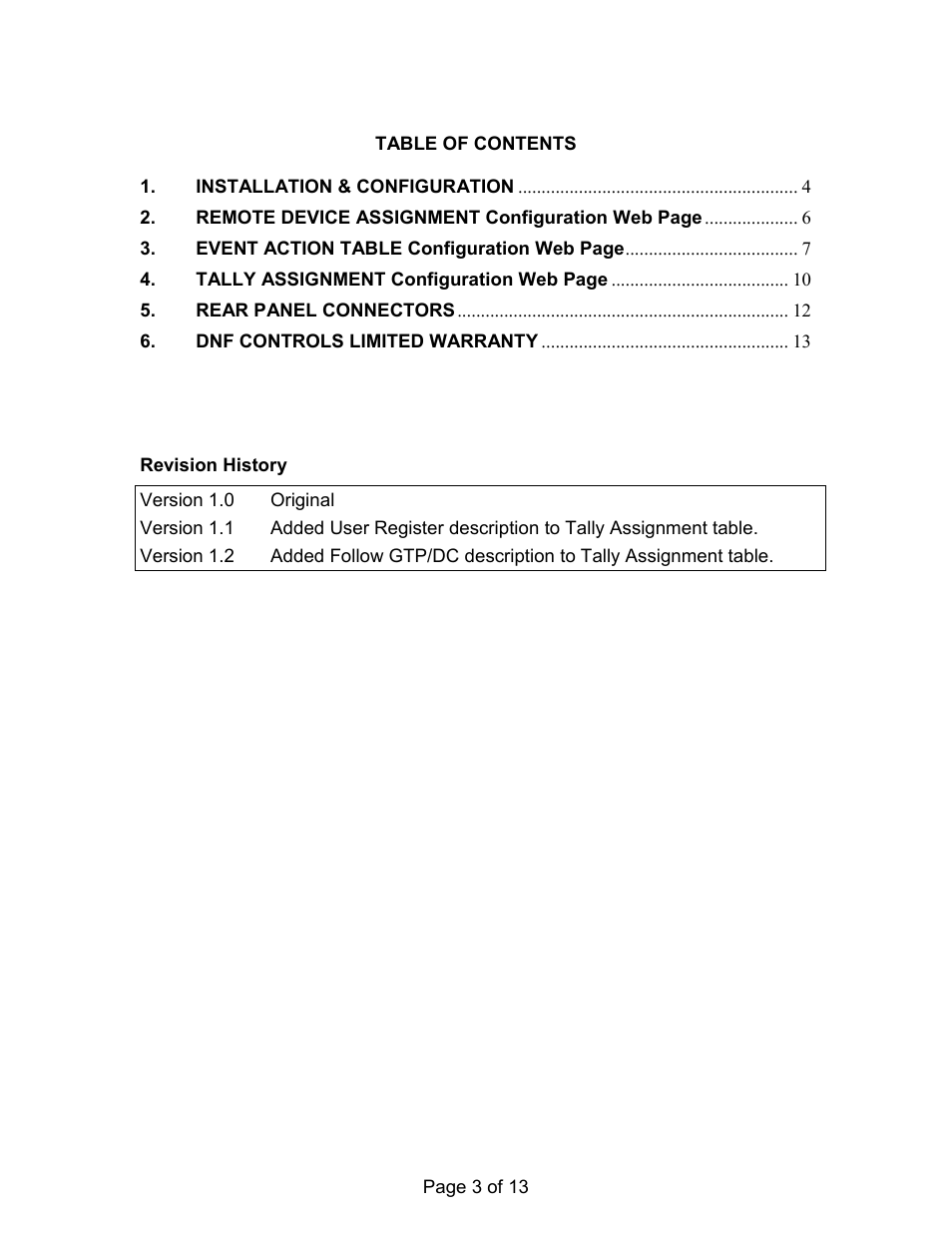 DNF Controls USP-RDC User Manual | Page 3 / 13