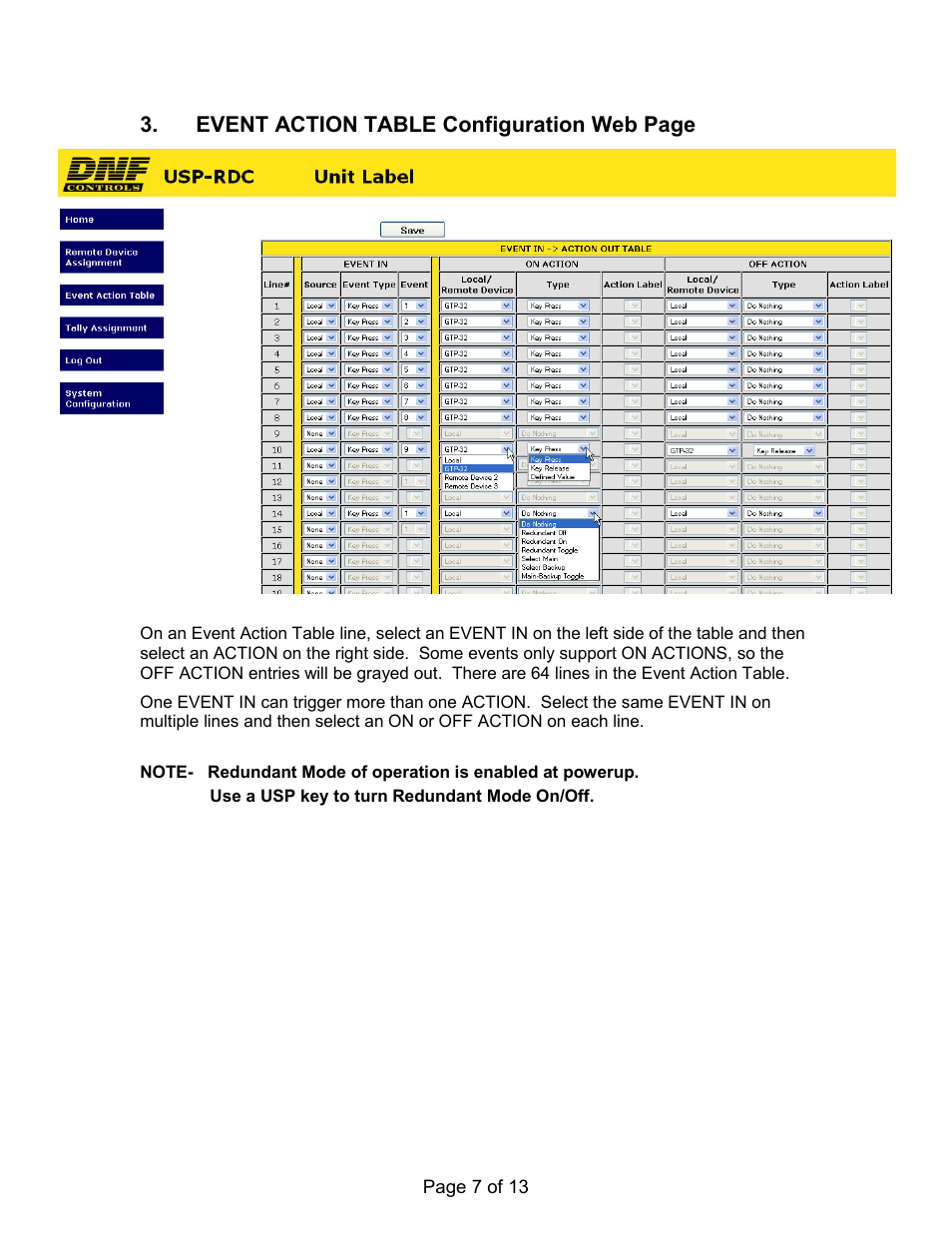 DNF Controls USP-RDC User Manual | Page 7 / 13