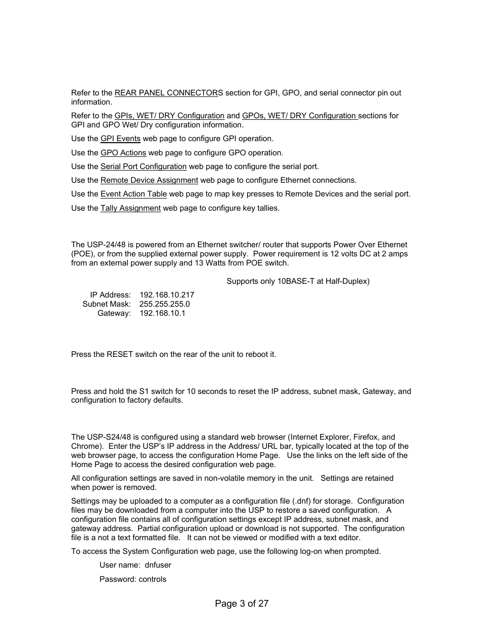 Installation & configuration | DNF Controls USP-S User Manual | Page 3 / 27