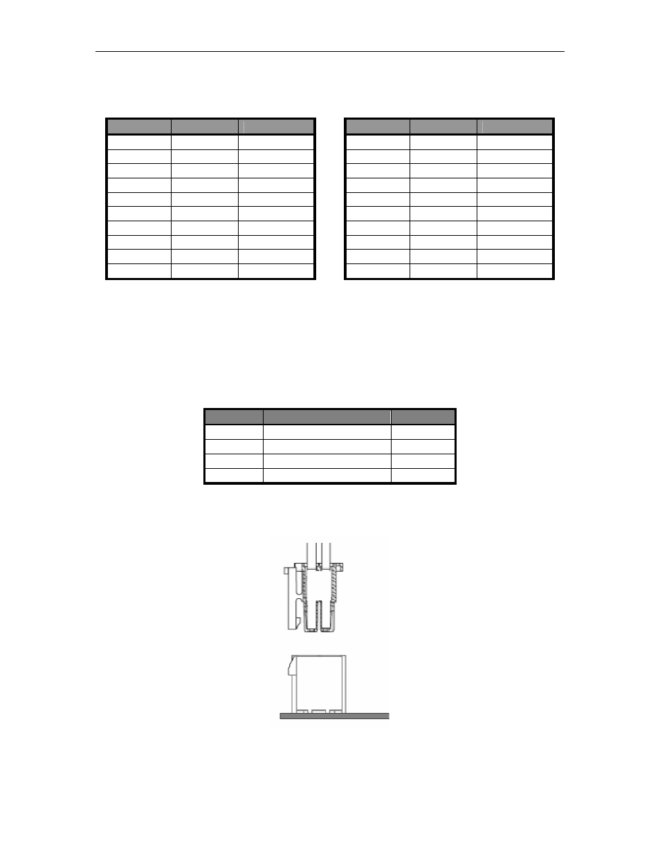 Rs-485 headers (p5, p6), External power connector (p8), Table 6: rs-485 port 1 pinout (p5) | Table 7: rs-485 port 2 pinout (p6), Table 8: external power connector pinout (p8), Figure 3: external power connection | Connect Tech 104 User Manual | Page 10 / 26