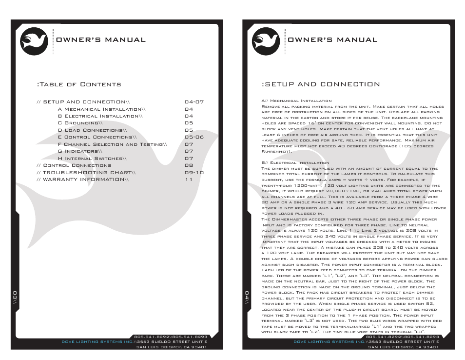 Dove Systems DM-1224 WM User Manual | Page 2 / 6