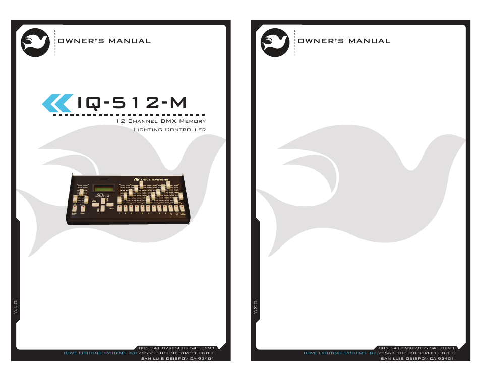 Dove Systems IQ 512m User Manual | 15 pages