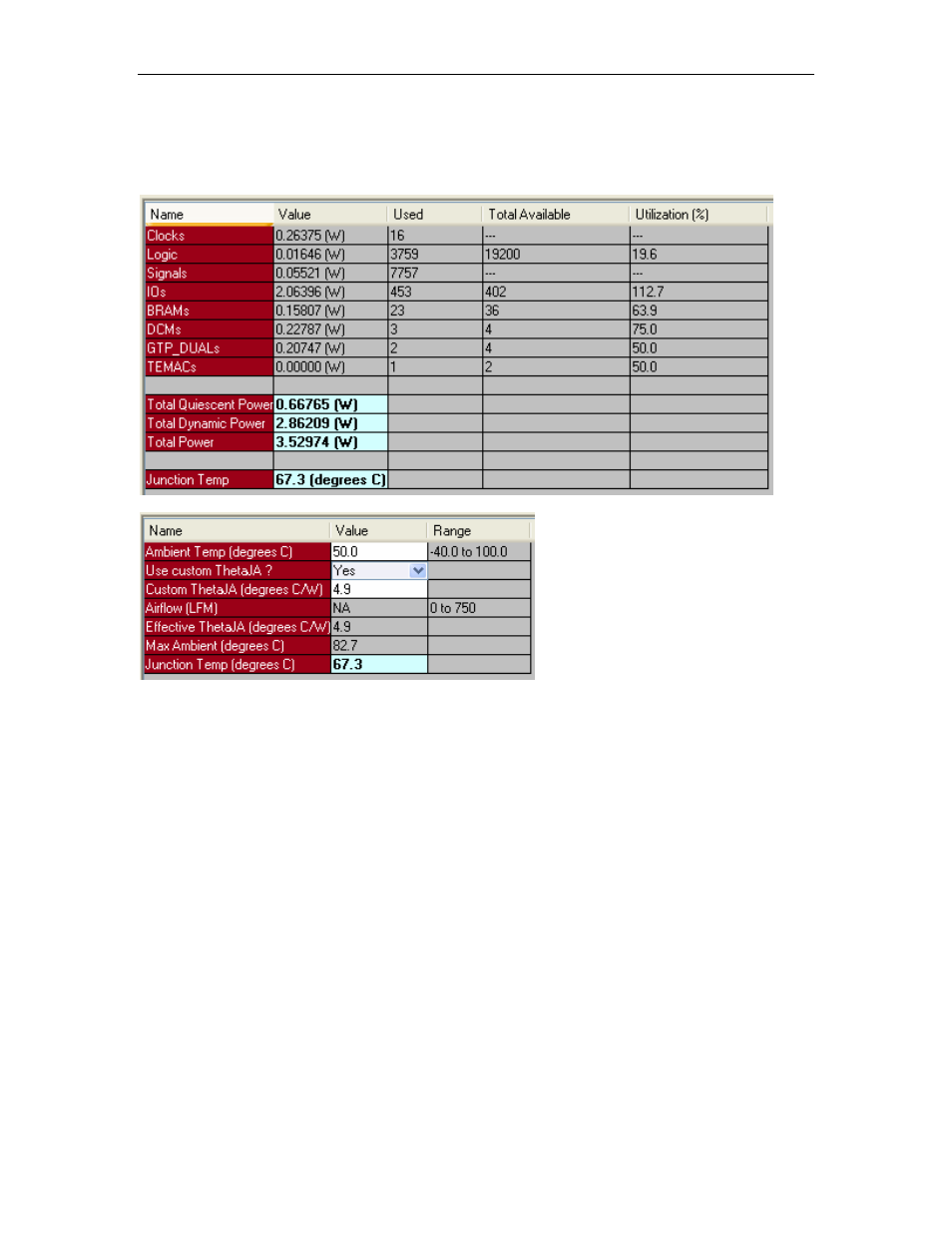 Appendix b: power calculations, Scenario 1: heatsink attached, 250 lfm | Connect Tech PCI-104 User Manual | Page 33 / 39