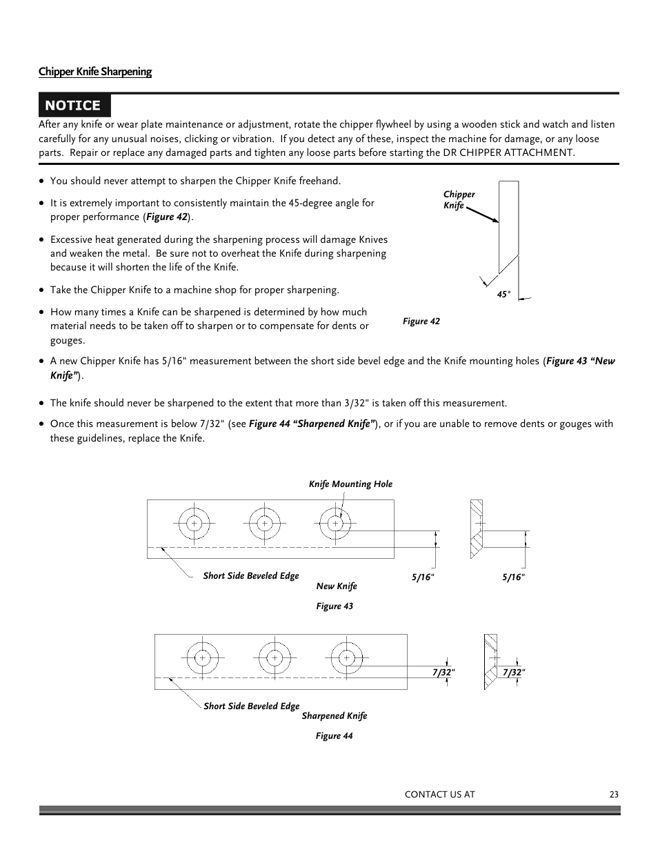 DR Power Chipper User Manual | Page 23 / 32