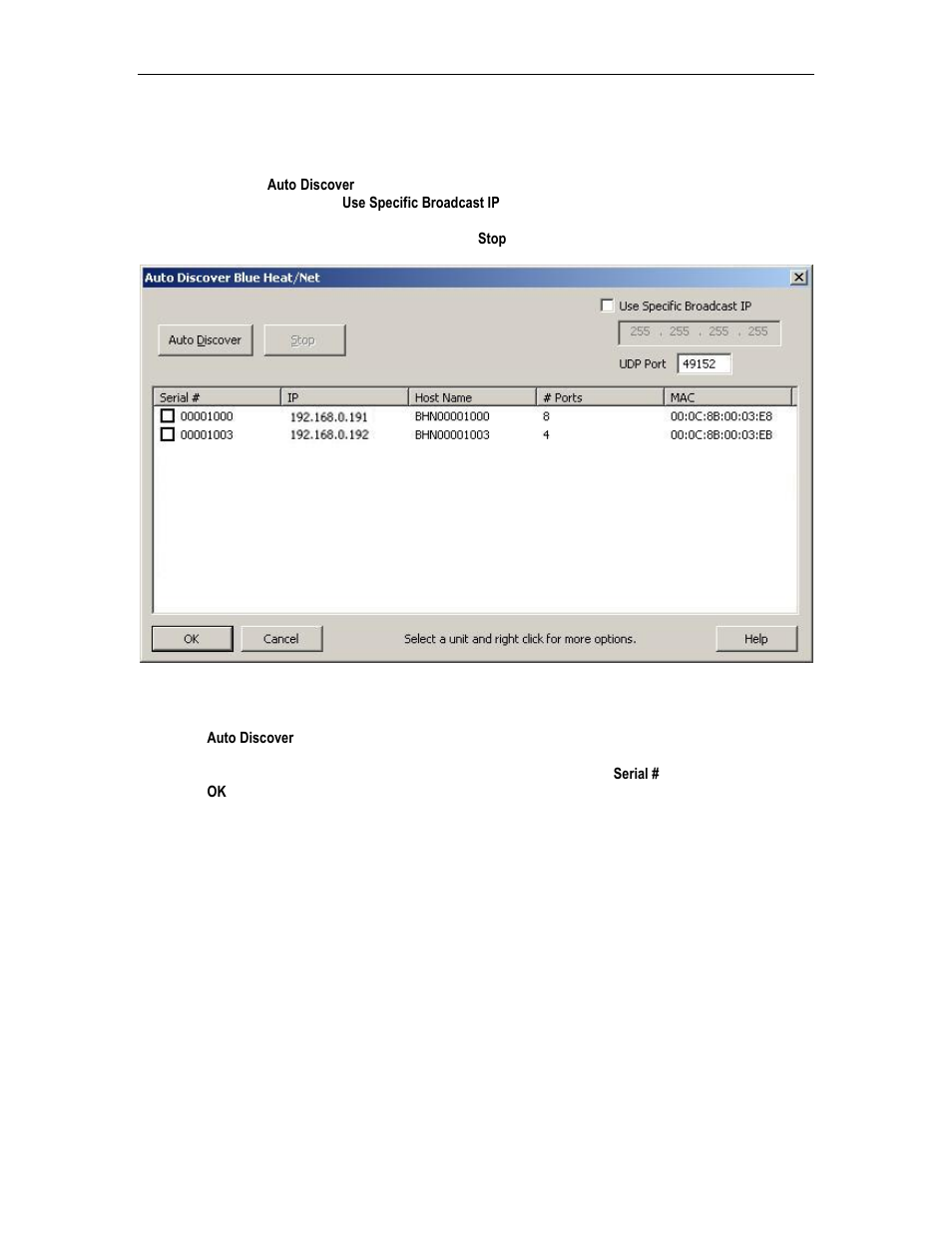 Auto discover blue heat/net sync, Figure 29: auto discover blue heat/net sync screen, Auto | Discover blue heat/net sync, Auto discover blue, Heat/net sync | Connect Tech BLUE HEAT/NET SYNC CTIM-00044 User Manual | Page 46 / 76