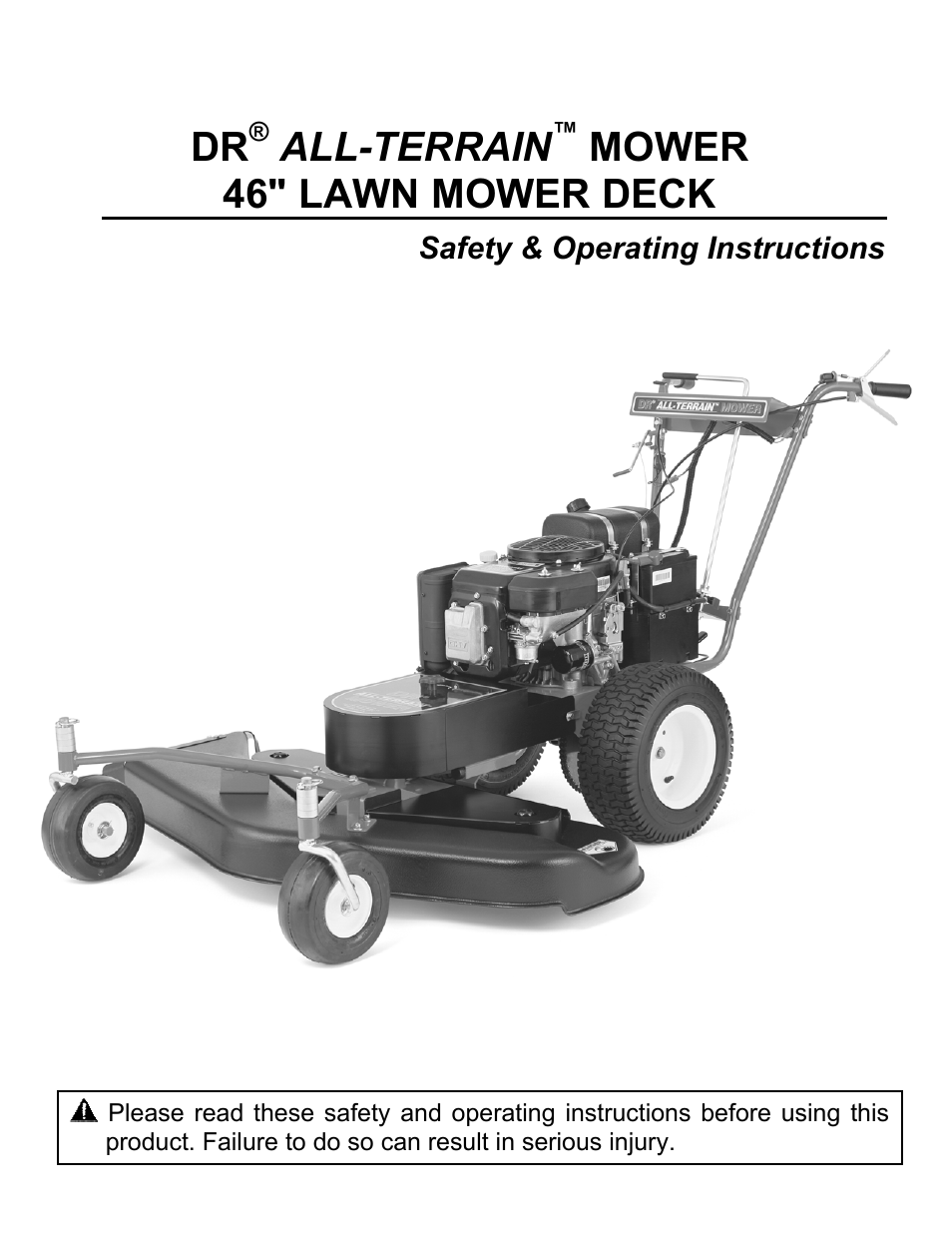 DR Power 46 Lawn Mower Deck User Manual | 42 pages