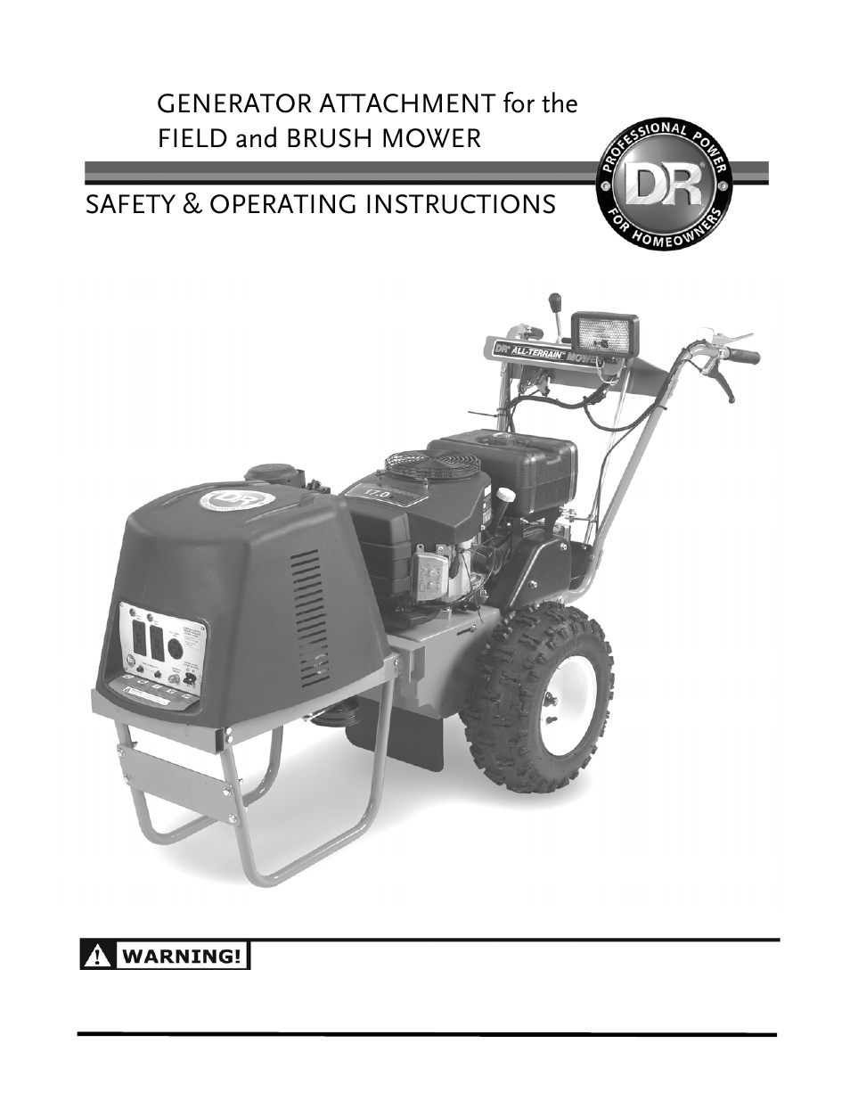 DR Power 6000-Watt Generator User Manual | 40 pages