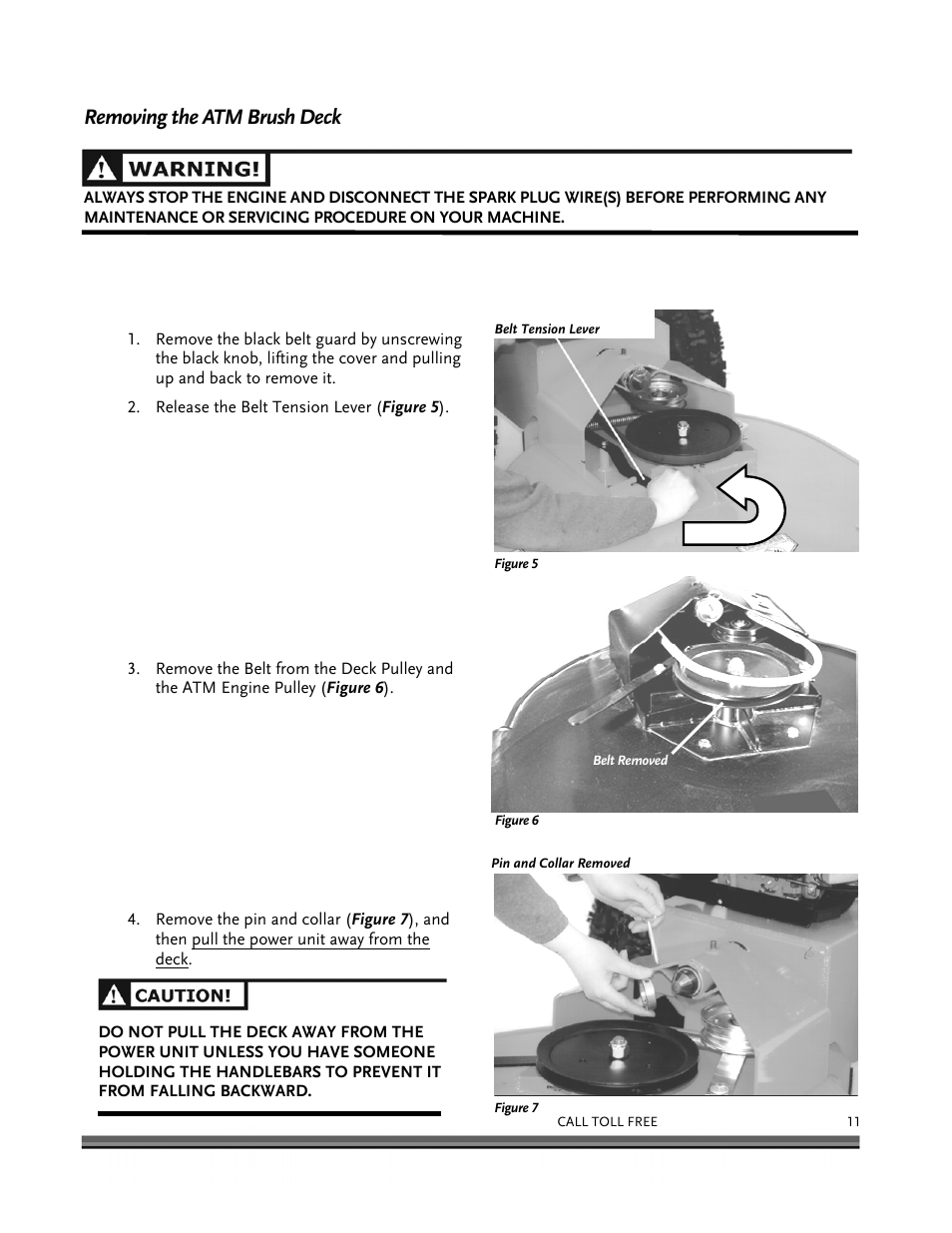 Removing the atm brush deck | DR Power 6000-Watt Generator User Manual | Page 15 / 40