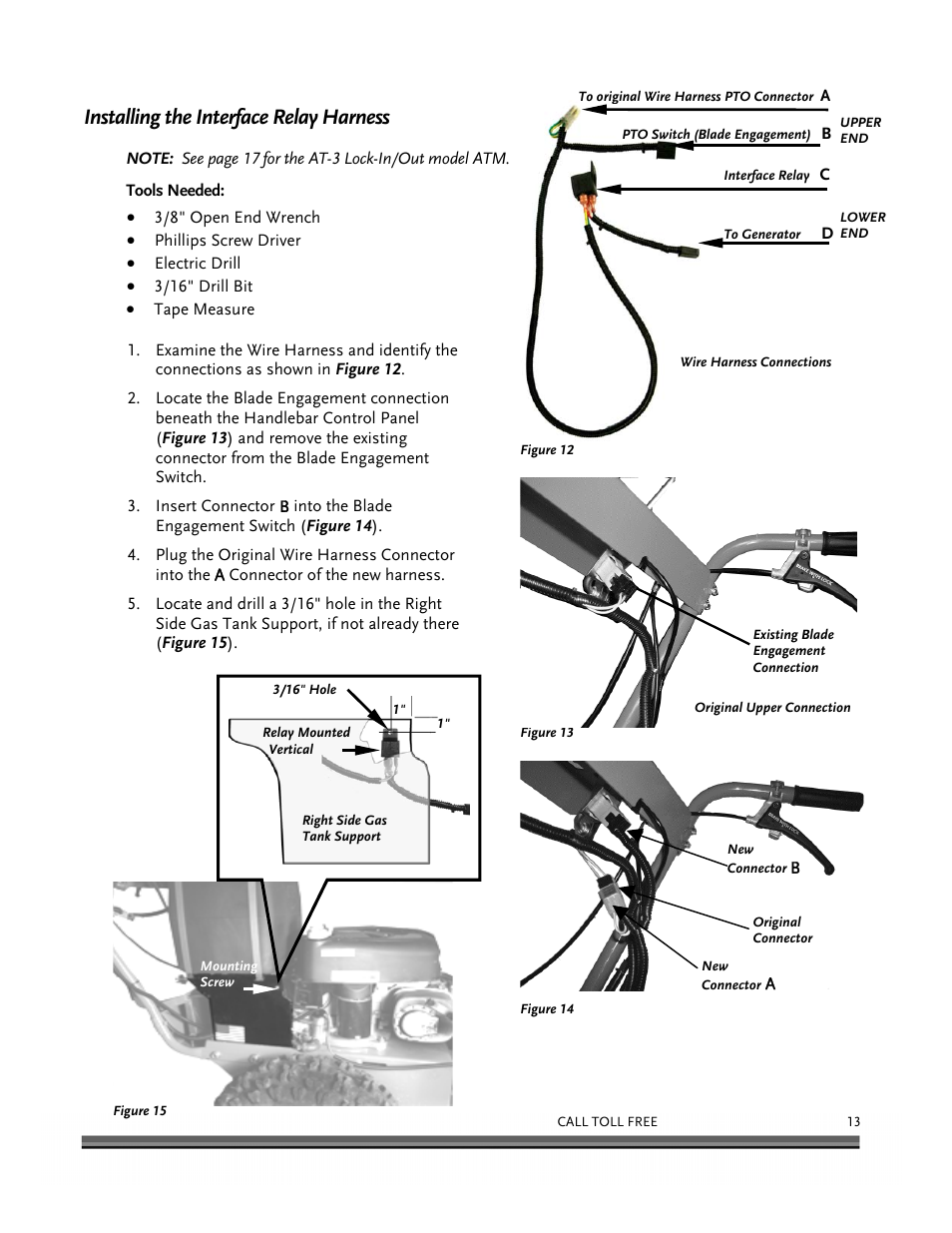 Installing the interface relay harness | DR Power 6000-Watt Generator User Manual | Page 17 / 40