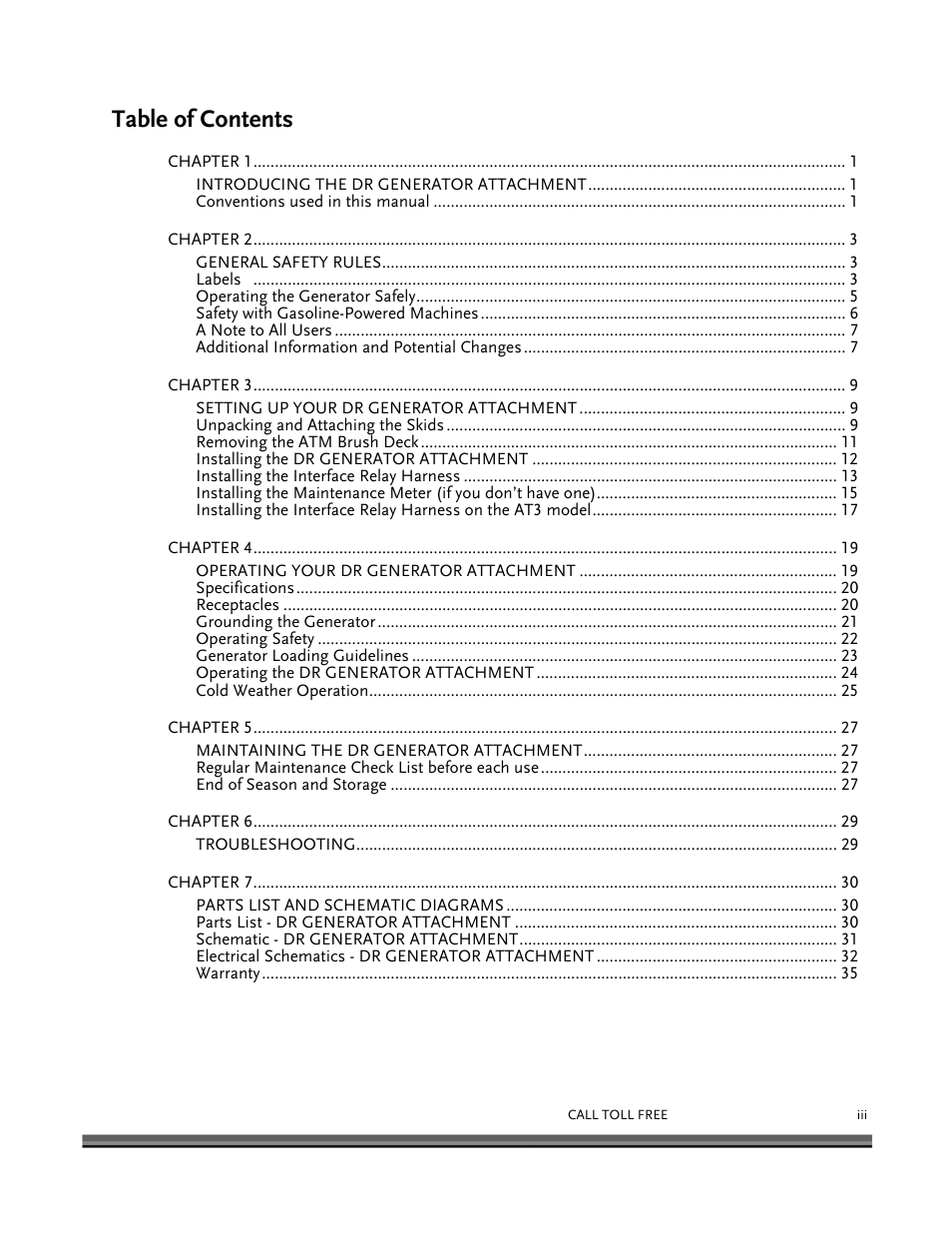 DR Power 6000-Watt Generator User Manual | Page 3 / 40