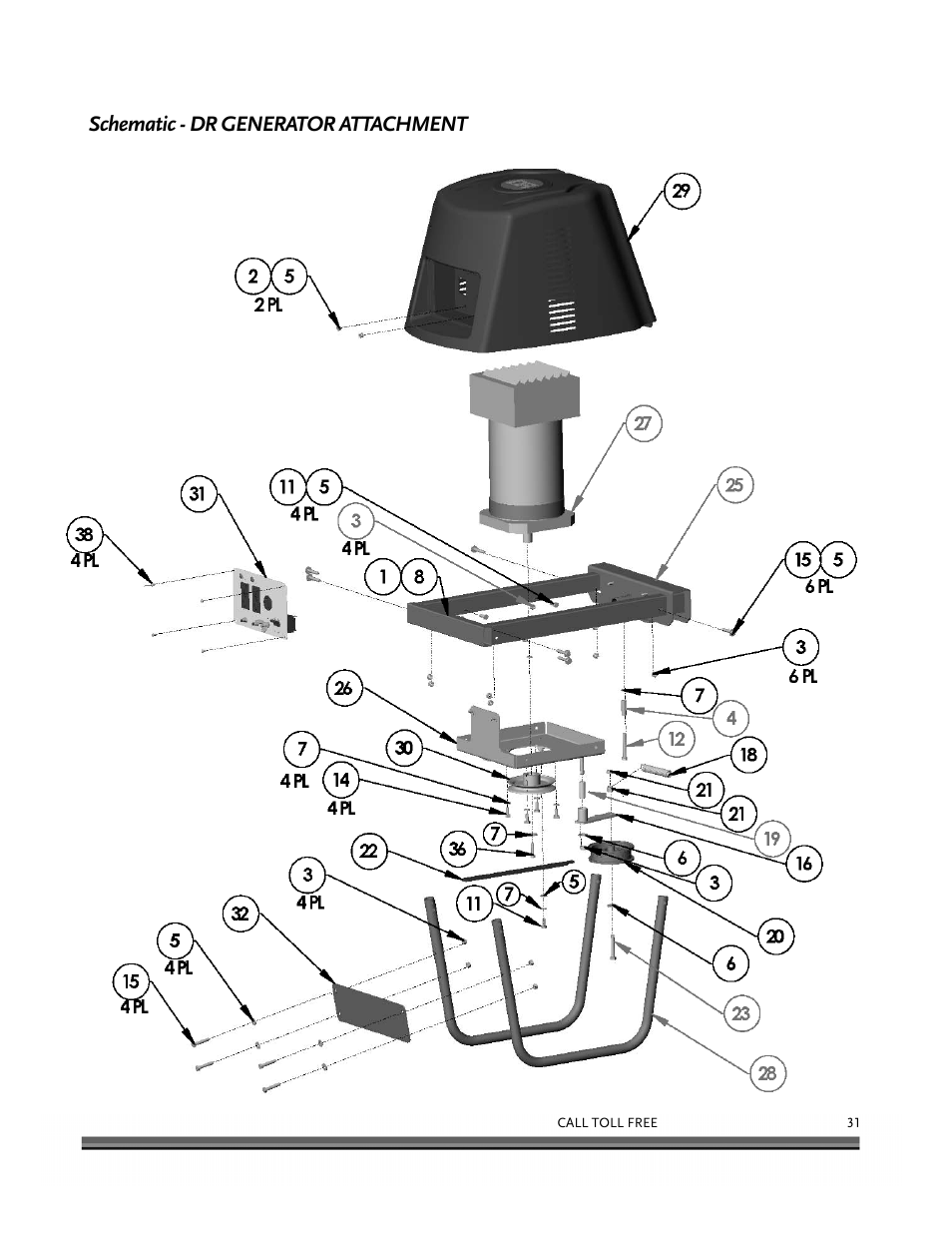 Schematic - dr generator attachment | DR Power 6000-Watt Generator User Manual | Page 35 / 40