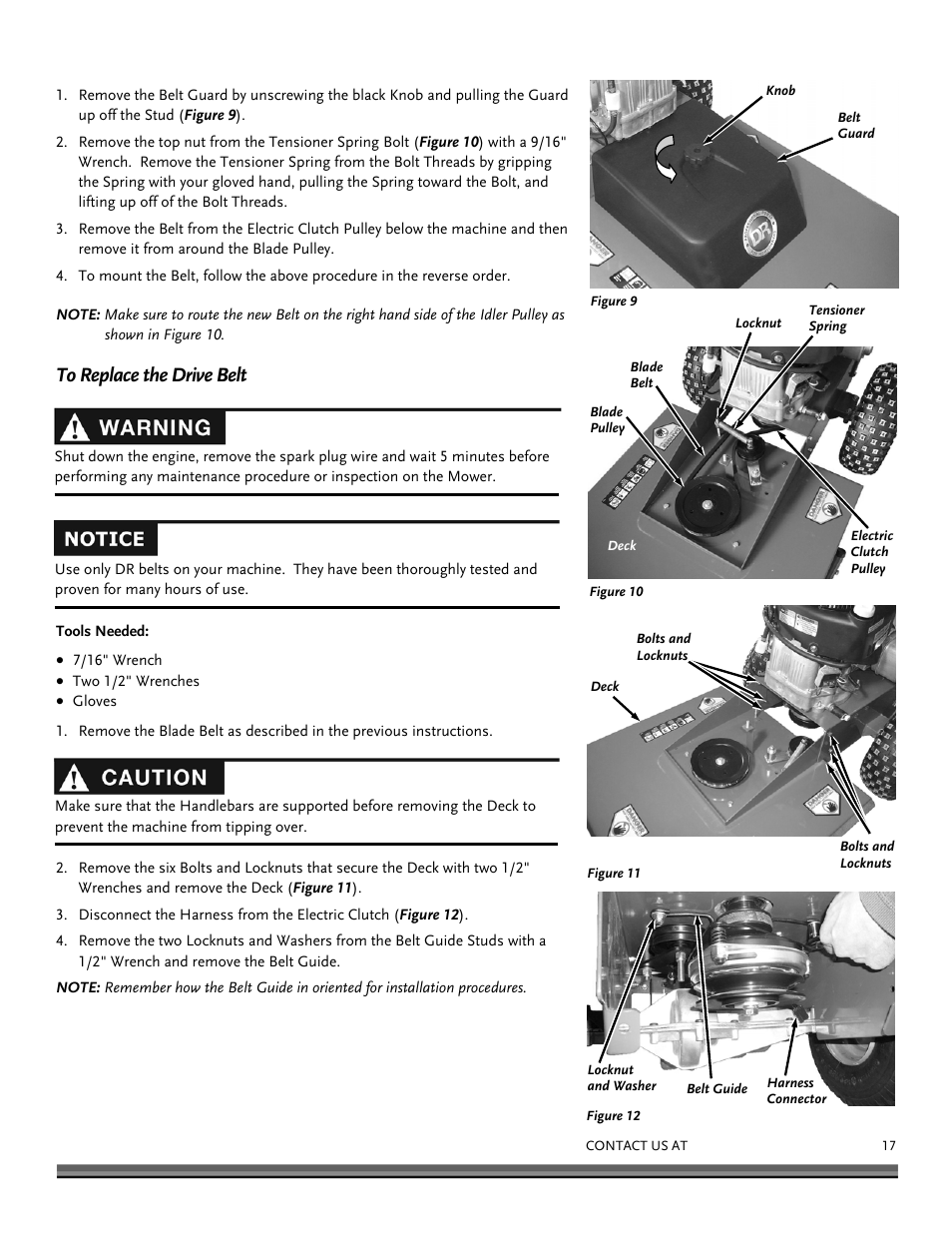 DR Power Walk-behind 12.5 Premier User Manual | Page 17 / 32