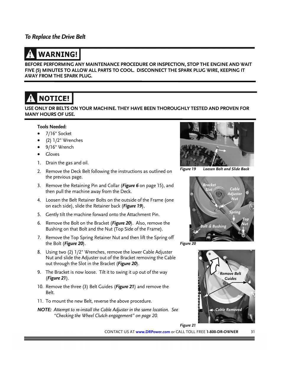 DR Power Walk-behind 12.5 HP Tecumseh with 42 Lawn Deck User Manual | Page 35 / 64