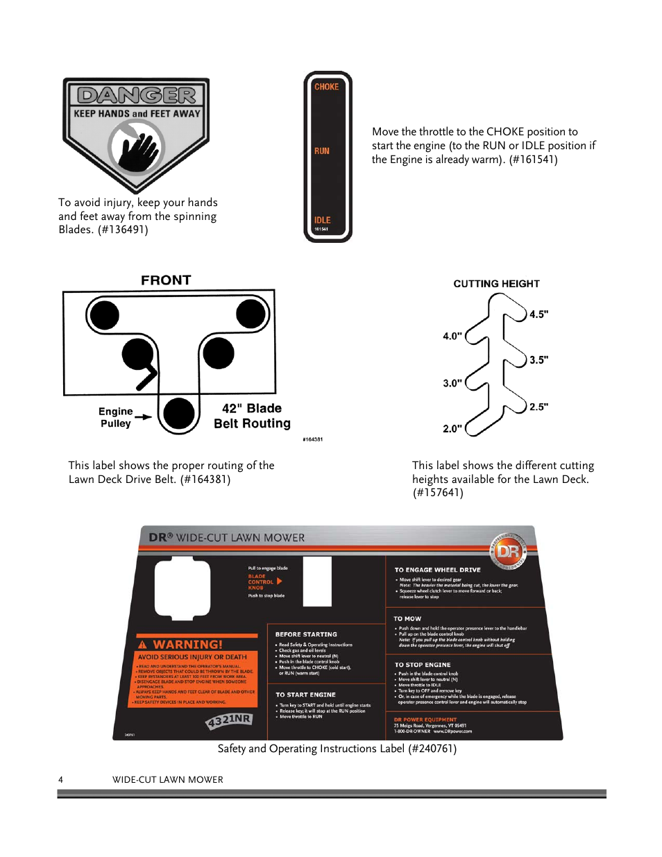 DR Power Walk-behind 12.5 HP Tecumseh with 42 Lawn Deck User Manual | Page 8 / 64