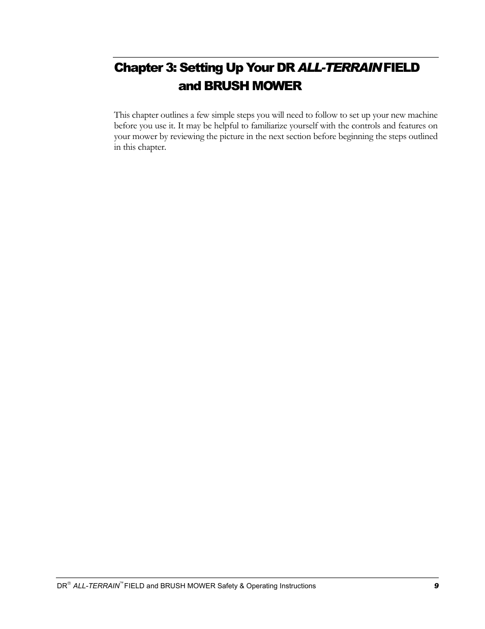 DR Power Walk-behind 13 - 17 HP (April 2005 - August 2005) User Manual | Page 13 / 54