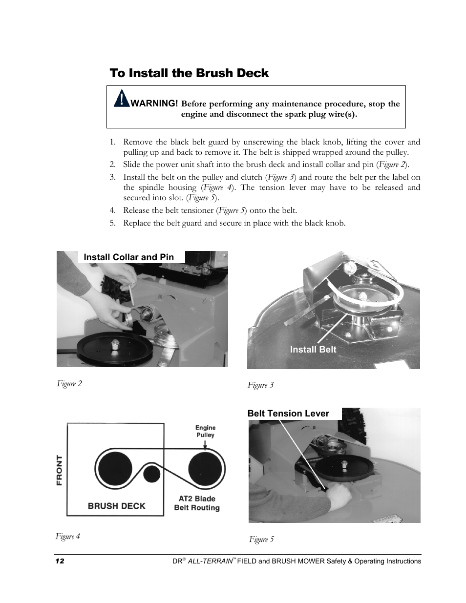 DR Power Walk-behind 13 - 17 HP (April 2005 - August 2005) User Manual | Page 16 / 54