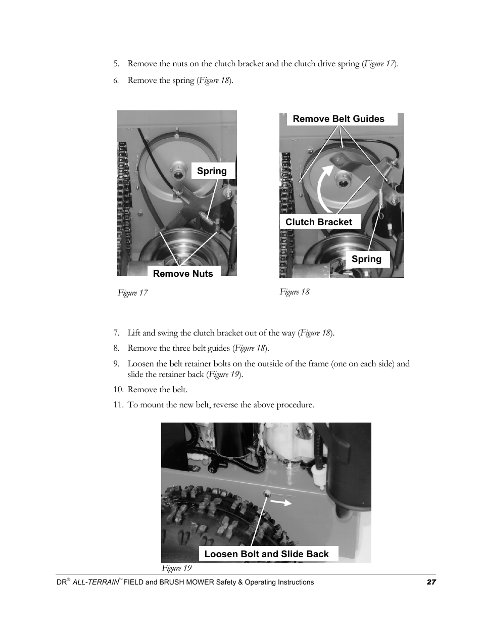 DR Power Walk-behind 13 - 17 HP (April 2005 - August 2005) User Manual | Page 31 / 54