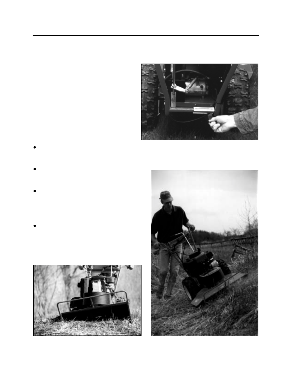 Tips for best performance, Locking the wheel differential, Slopes | Ocking the, Heel, Ifferential, Lopes | DR Power Walk-behind 8 - 15 HP (1998 - 2001) User Manual | Page 13 / 40