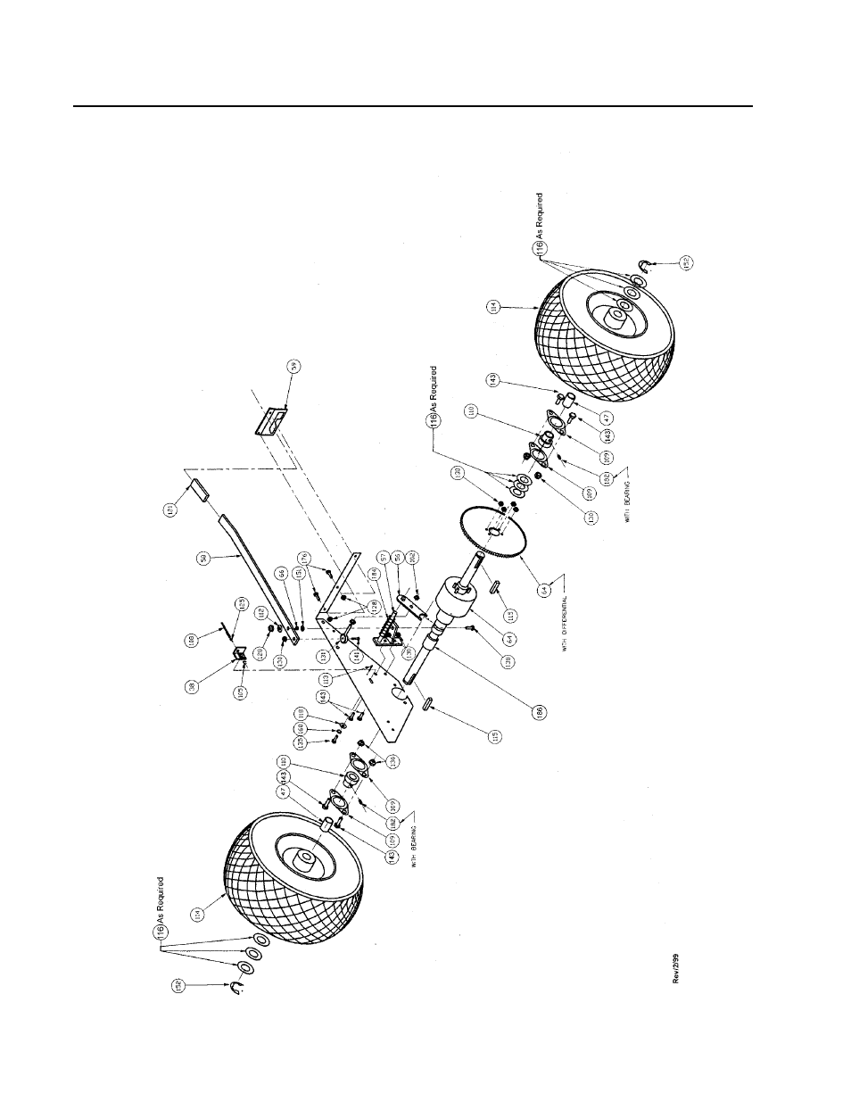 Wheel/axle assembly | DR Power Walk-behind 8 - 15 HP (1998 - 2001) User Manual | Page 32 / 40