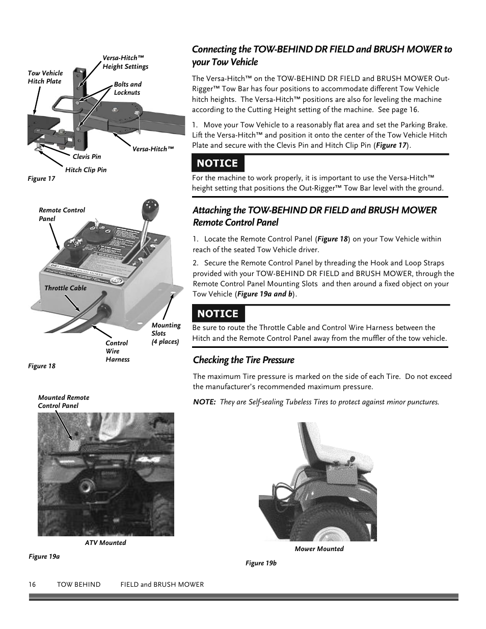 Checking the tire pressure | DR Power Tow Behind Premier 12.5hp B&S User Manual | Page 16 / 40