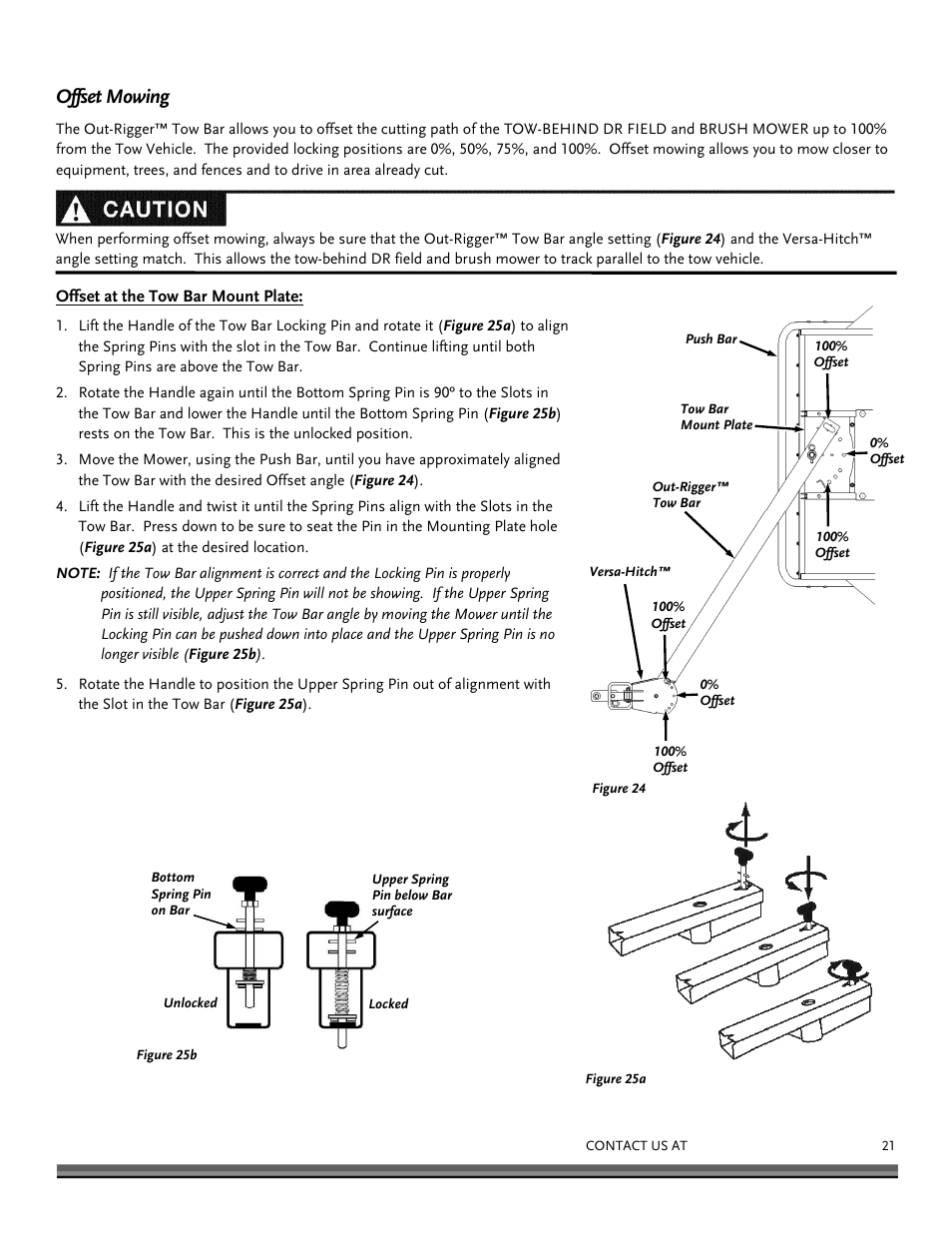 Offset mowing | DR Power Tow Behind Premier 12.5hp B&S User Manual | Page 21 / 40