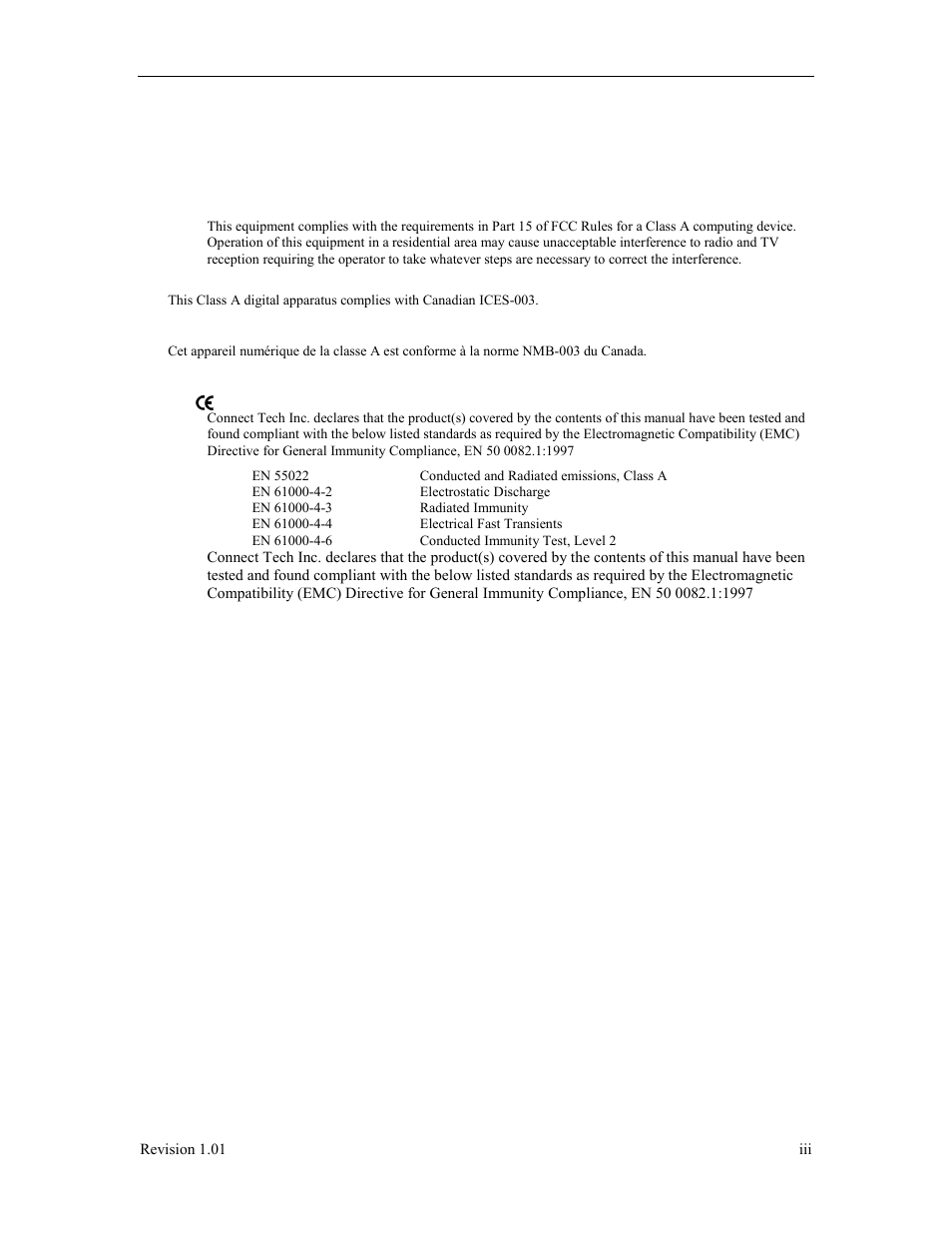Certification statements | Connect Tech Titan/cPCI User Manual | Page 3 / 34
