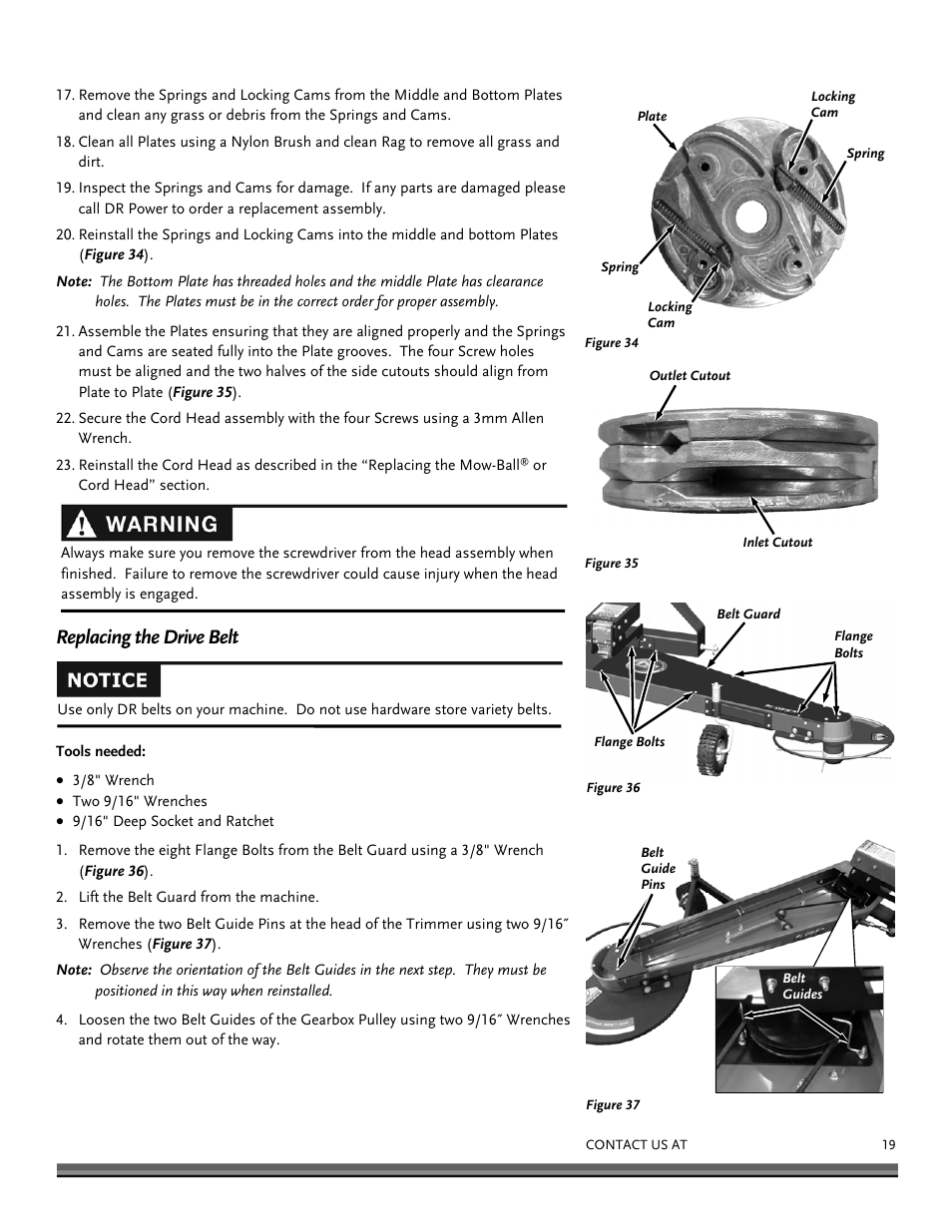 Replacing the drive belt | DR Power 3-Point Hitch (April 2015 - Present) User Manual | Page 19 / 28