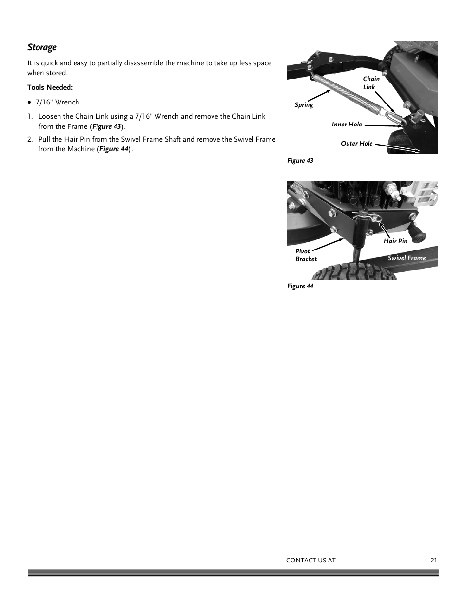 Storage | DR Power Tow-Behind Yard Trimmer User Manual | Page 21 / 28