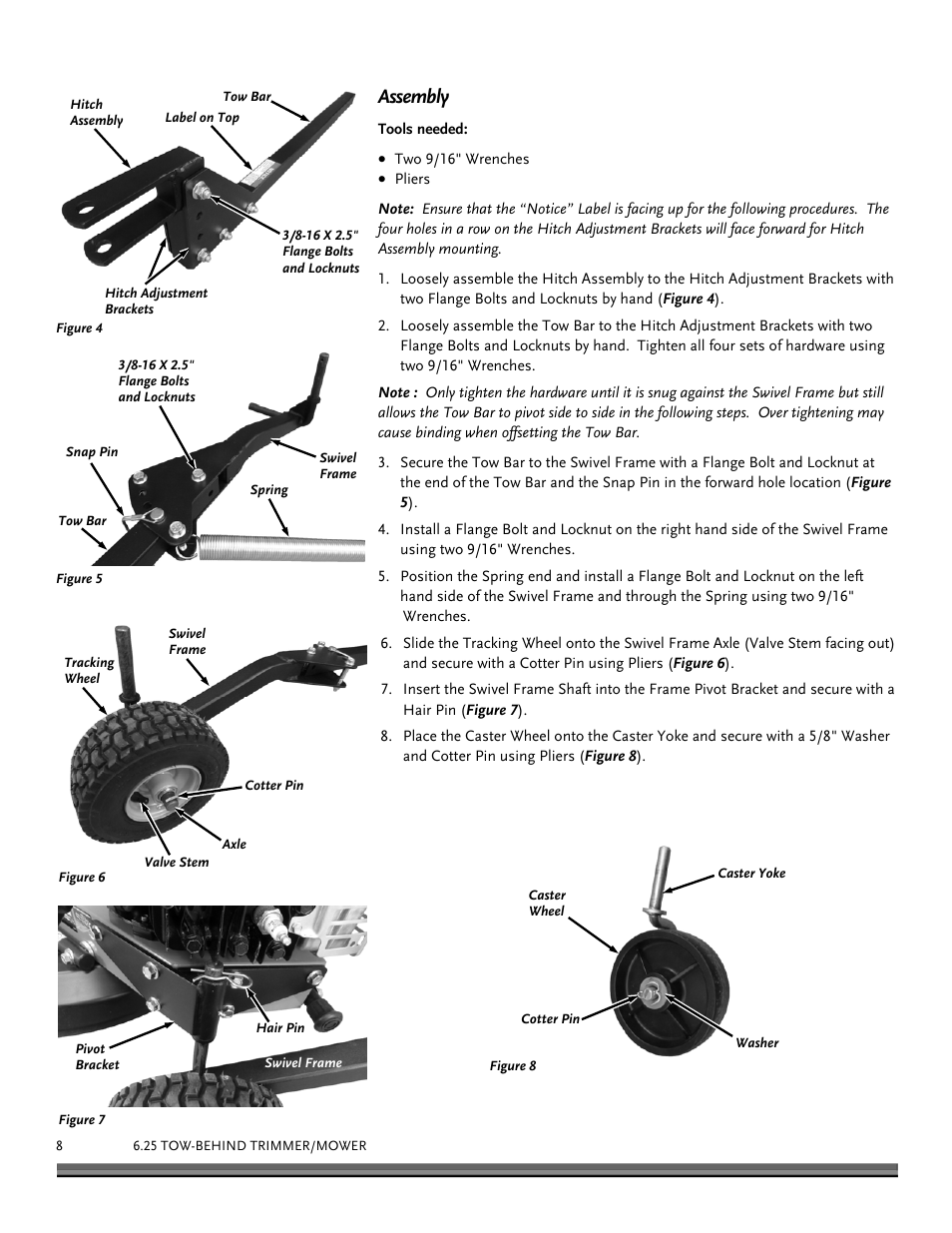 Assembly | DR Power Tow-Behind Yard Trimmer User Manual | Page 8 / 28