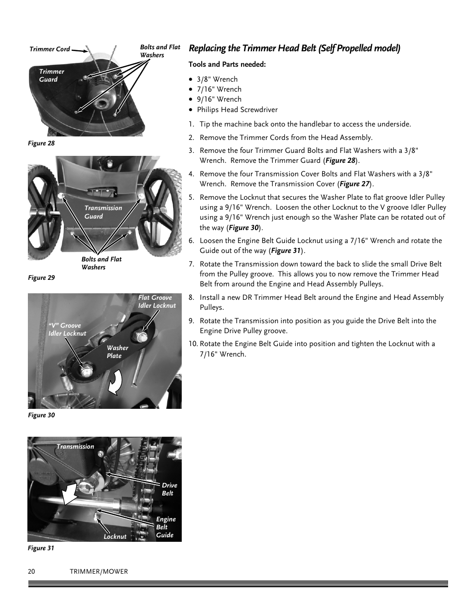 DR Power Self-Propelled Pro-XL Self-Propelled 8.26fpt Subaru User Manual | Page 20 / 40