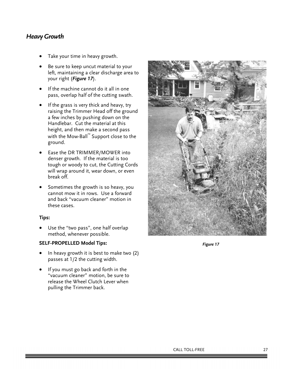 Heavy growth | DR Power Self-Propelled 6.75 (2004 - September 2010) User Manual | Page 31 / 68