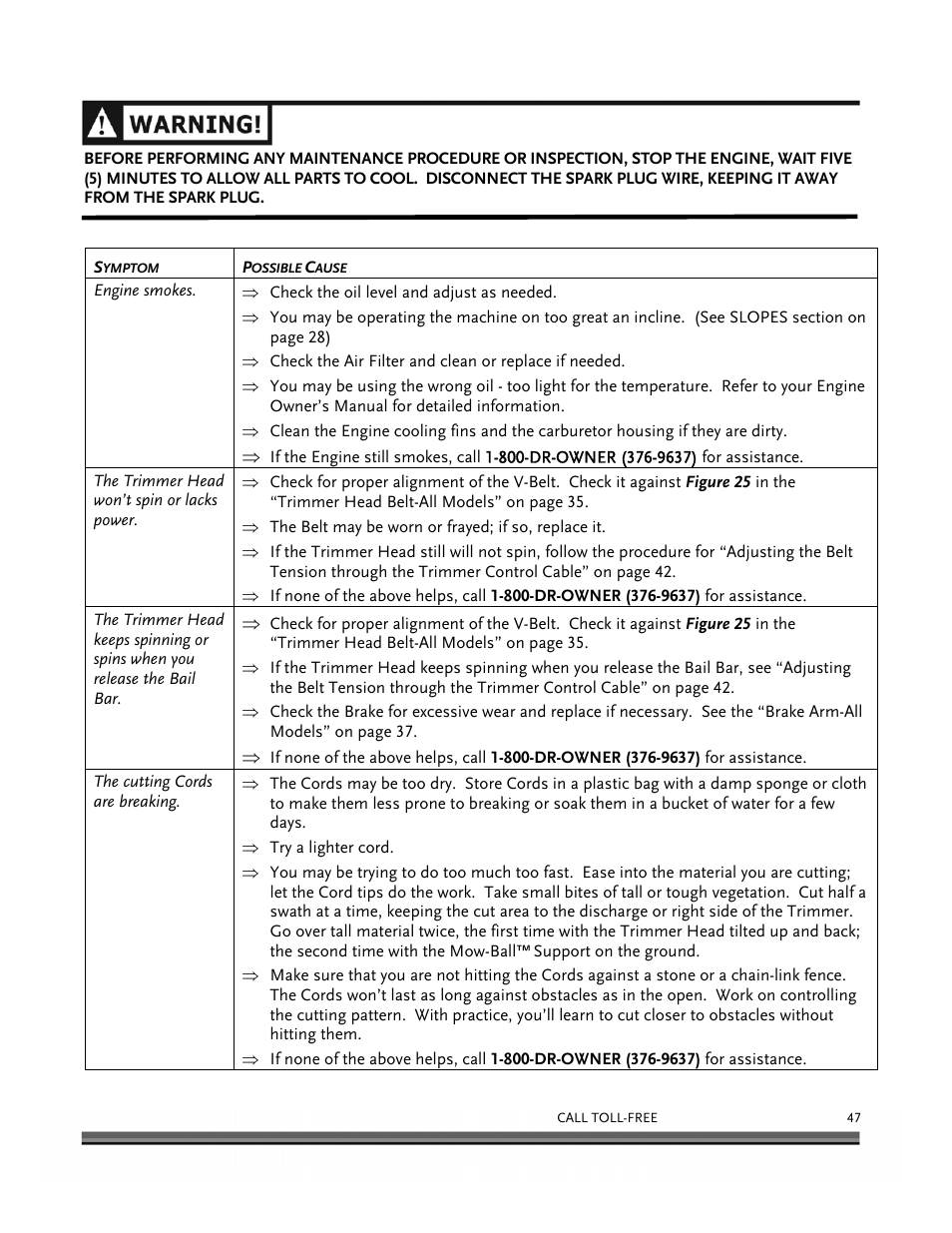 DR Power Self-Propelled 6.75 (2004 - September 2010) User Manual | Page 51 / 68