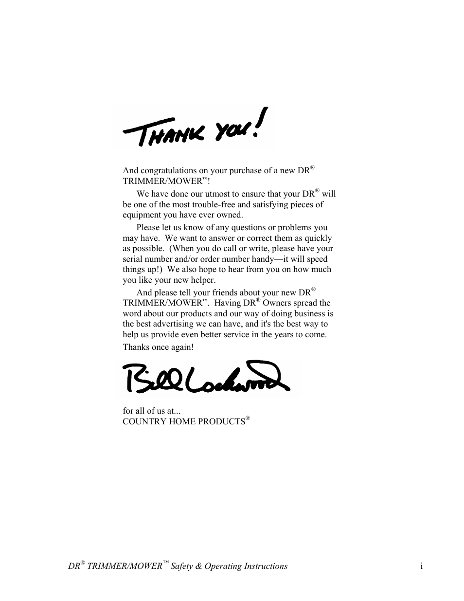 DR Power Sprint (2000 - 2004) User Manual | Page 3 / 36